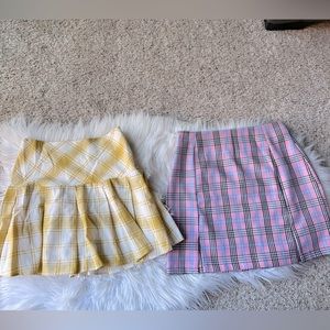 Bundle of 2 Plaid Skirts